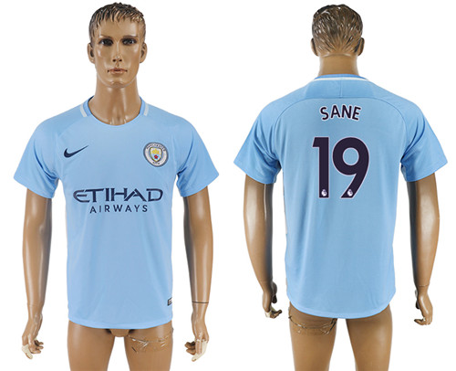 2017 18 Manchester City 19 SANE Home Thailand Soccer Jersey