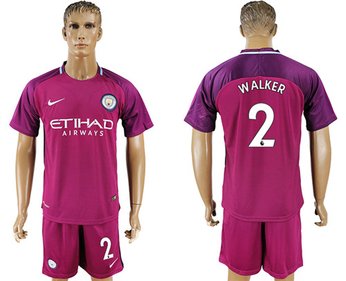 2017 18 Manchester City 2 WALKER Away Soccer Jersey