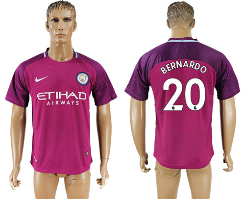 2017 18 Manchester City 20 BERNARDO Away Thailand Soccer Jersey