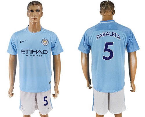 2017 18 Manchester City 5 ZABALETA Home Soccer Jersey