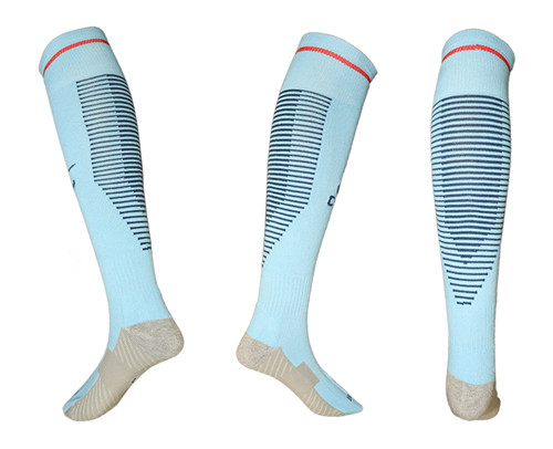 2017 18 Manchester City Blue Soccer Socks