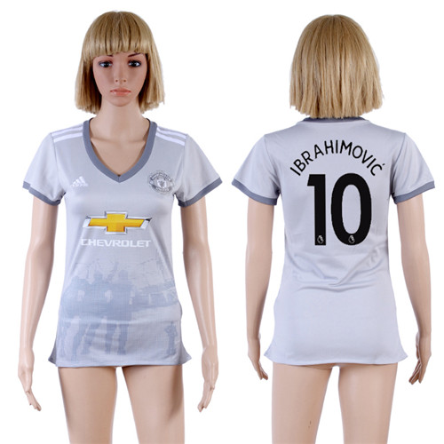 2017 18 Manchester United 10 IBRAHIMOVIC Third Away Women Soccer Jersey