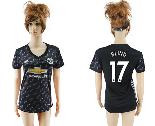 2017 18 Manchester United 17 BLIND Away Women Soccer Jersey