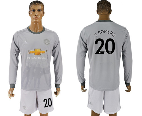 2017 18 Manchester United 20 S.ROMERO Third Away Long Sleeve Soccer Jersey