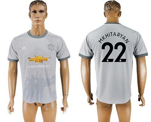 2017 18 Manchester United 22 MKHITARYAN Away Thailand Soccer Jersey