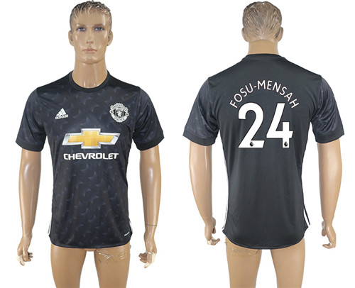 2017 18 Manchester United 24 FOSU MENSAH Third Away Thailand Soccer Jersey