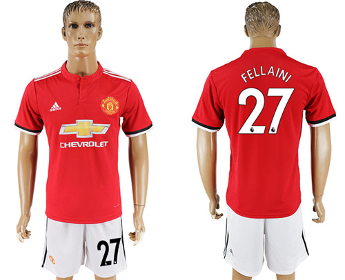 2017 18 Manchester United 27 FELLAINI Home Soccer Jersey