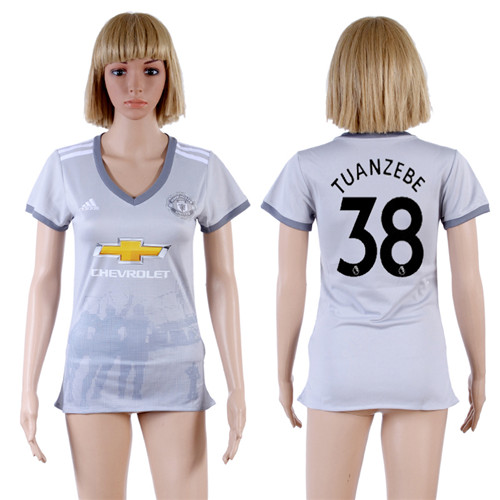 2017 18 Manchester United 38 TUANZEBE Third Away Women Soccer Jersey