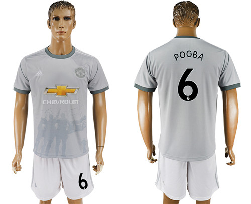 2017 18 Manchester United 6 POGBA Third Away Soccer Jersey