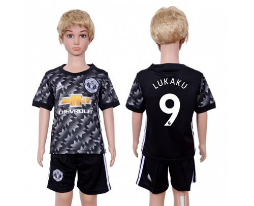 2017 18 Manchester United 9 LUKAKU Away Youth Soccer Jersey