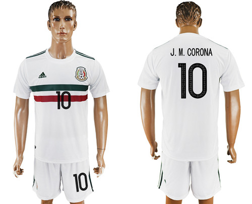 2017 18 Mexico 10 J. M. CORONA Away Soccer Jersey