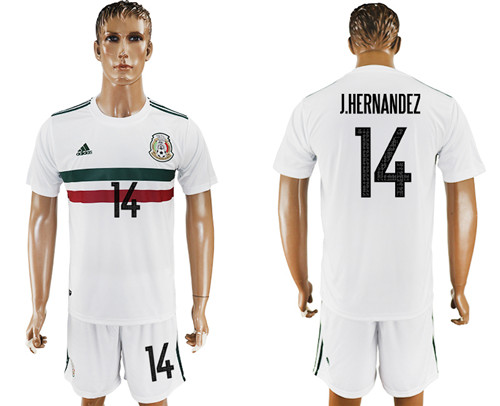 2017 18 Mexico 14 J.HERNANDEZ Away Soccer Jersey