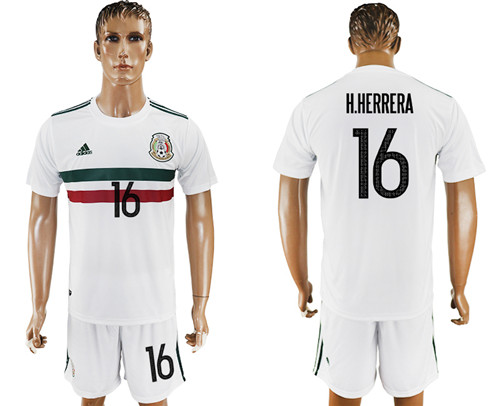 2017 18 Mexico 16 H.HERRERA Away Soccer Jersey