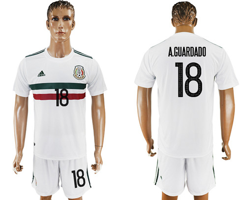 2017 18 Mexico 18 A.GUARDADO Away Soccer Jersey