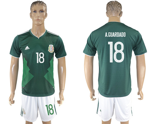 2017 18 Mexico 18 A.GUARDADO Home Soccer Jersey