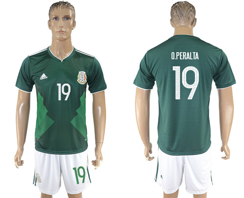 2017 18 Mexico 19 O.PERALTA Home Soccer Jersey