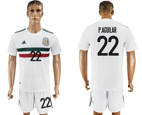 2017 18 Mexico 22 P.AGUILAR Away Soccer Jersey