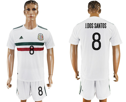 2017 18 Mexico 8 J.DOS SANTOS Away Soccer Jersey