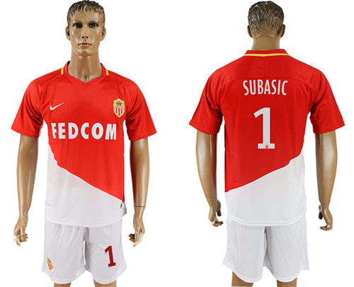 2017 18 Monaco 1 SUBASIC Home Soccer Jersey