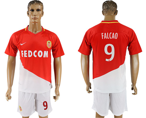 2017 18 Monaco 9 FALCAO Home Soccer Jersey