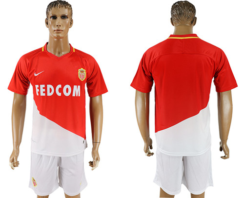 2017 18 Monaco Home Soccer Jersey