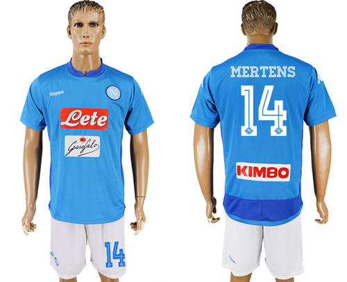 2017 18 Naples 14 MERTENS Home Soccer Jersey