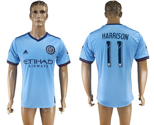 2017 18 New York City FC 11 HARRISON Home Thailand Soccer Jersey