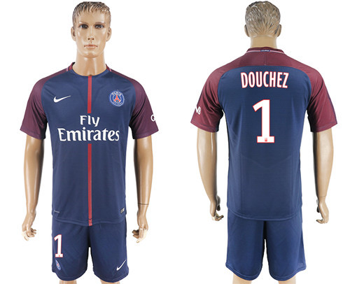 2017 18 Paris Saint Germain 1 DOUCHEZ Home Soccer Jersey