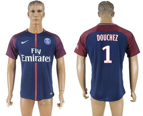 2017 18 Paris Saint Germain 1 DOUCHEZ Home Thailand Soccer Jersey