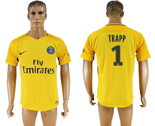 2017 18 Paris Saint Germain 1 TRAPP Away Thailand Soccer Jersey