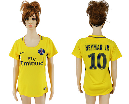 2017 18 Paris Saint Germain 10 NEYMAR JR Away Women Thailand Soccer Jersey