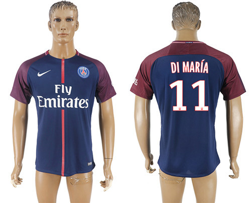 2017 18 Paris Saint Germain 11 DI MARIA Home Thailand Soccer Jersey