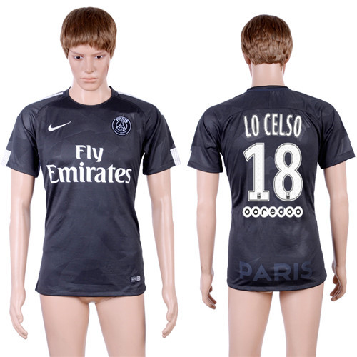 2017 18 Paris Saint Germain 18 LO CELSO Third Away Thailand Soccer Jersey