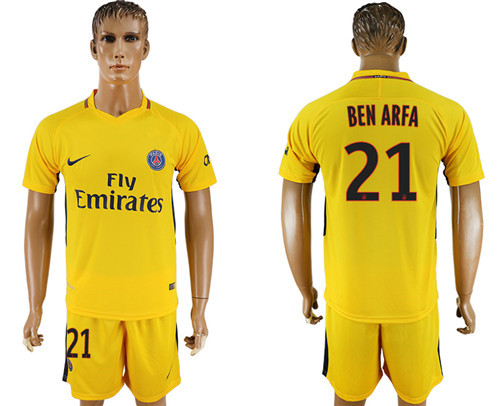 2017 18 Paris Saint Germain 21 BEN ARFA Away Soccer Jersey