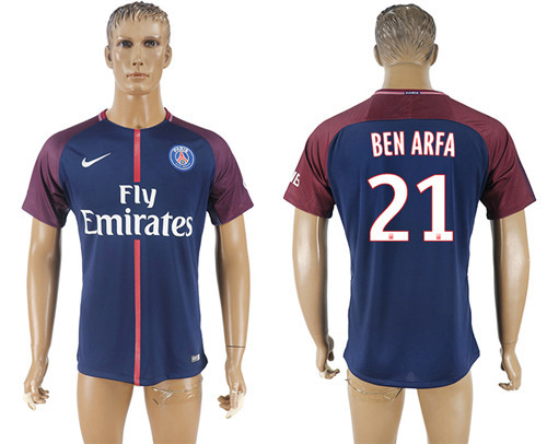 2017 18 Paris Saint Germain 21 BEN ARFA Home Thailand Soccer Jersey