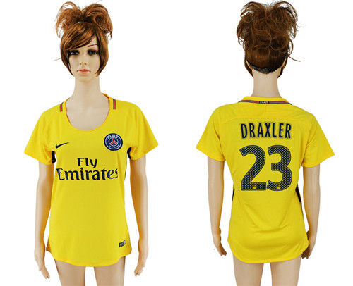 2017 18 Paris Saint Germain 23 DRAXLER Away Women Thailand Soccer Jersey