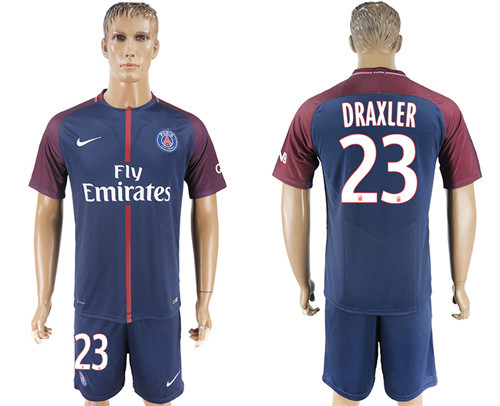 2017 18 Paris Saint Germain 23 DRAXLER Home Soccer Jersey