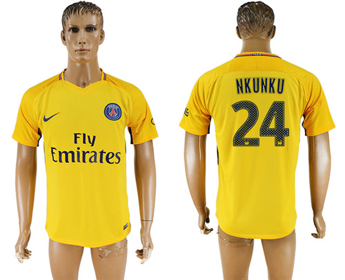 2017 18 Paris Saint Germain 24 NKUNKU Away Thailand Soccer Jersey