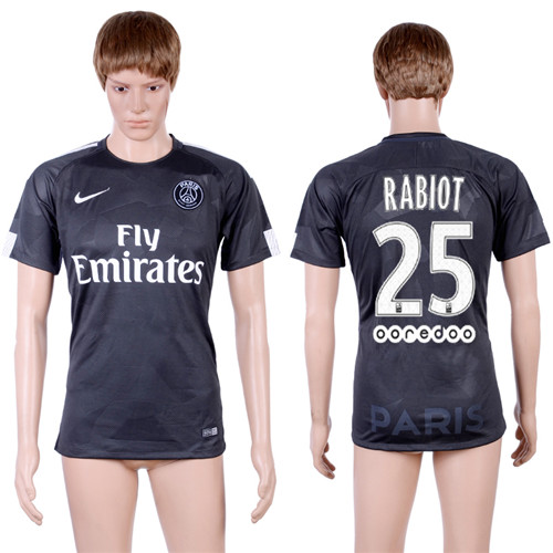 2017 18 Paris Saint Germain 25 RABIOT Third Away Thailand Soccer Jersey