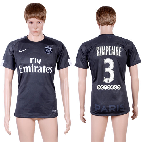 2017 18 Paris Saint Germain 3 KIMPEMBE Third Away Thailand Soccer Jersey