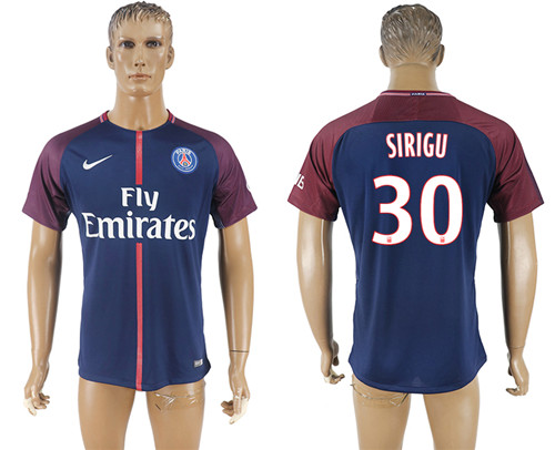 2017 18 Paris Saint Germain 30 SIRIGU Home Thailand Soccer Jersey