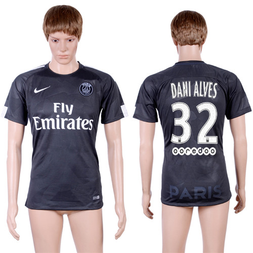 2017 18 Paris Saint Germain 32 DANI ALVES Third Away Thailand Soccer Jersey