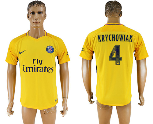 2017 18 Paris Saint Germain 4 KRYCHOWIAK Away Thailand Soccer Jersey