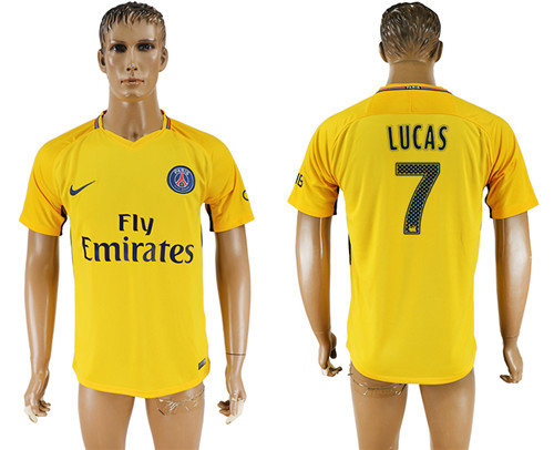 2017 18 Paris Saint Germain 7 LUCAS Away Thailand Soccer Jersey