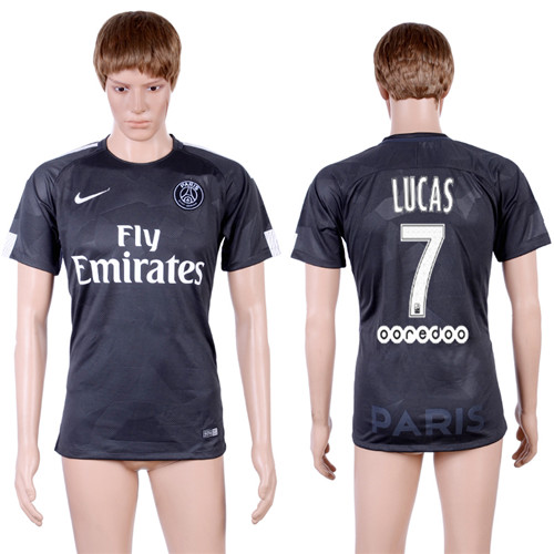 2017 18 Paris Saint Germain 7 LUCAS Third Away Thailand Soccer Jersey