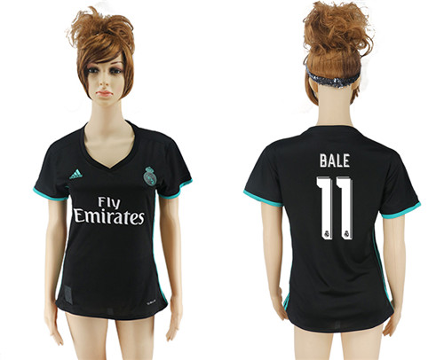 2017 18 Real Madrid 11 BALE Away Women Soccer Jersey