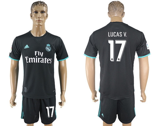 2017 18 Real Madrid 17 LUCAS V. Away Soccer Jersey