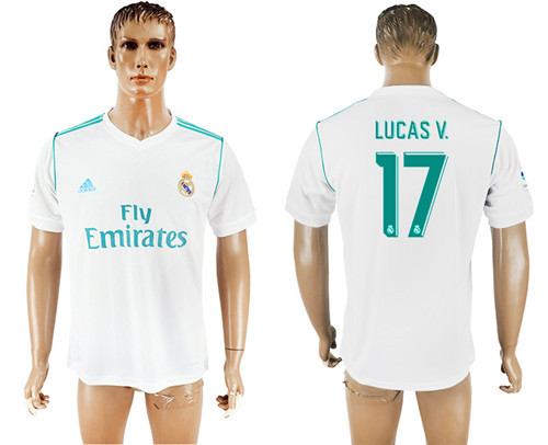 2017 18 Real Madrid 17 LUCAS V. Home Thailand Soccer Jersey