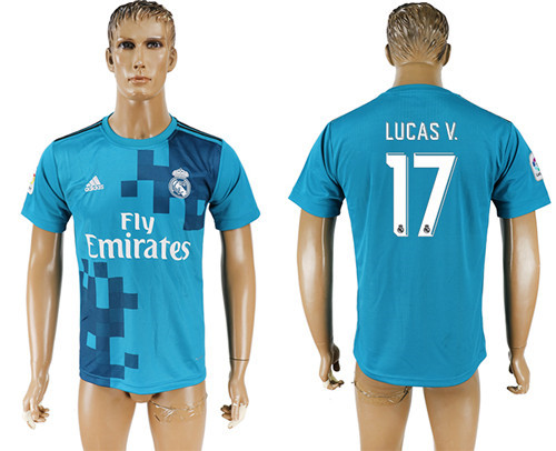 2017 18 Real Madrid 17 LUCAS V. Third Away Thailand Soccer Jersey