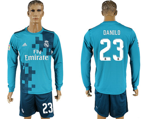 2017 18 Real Madrid 23 ADNILO Away Long Sleeve Soccer Jersey